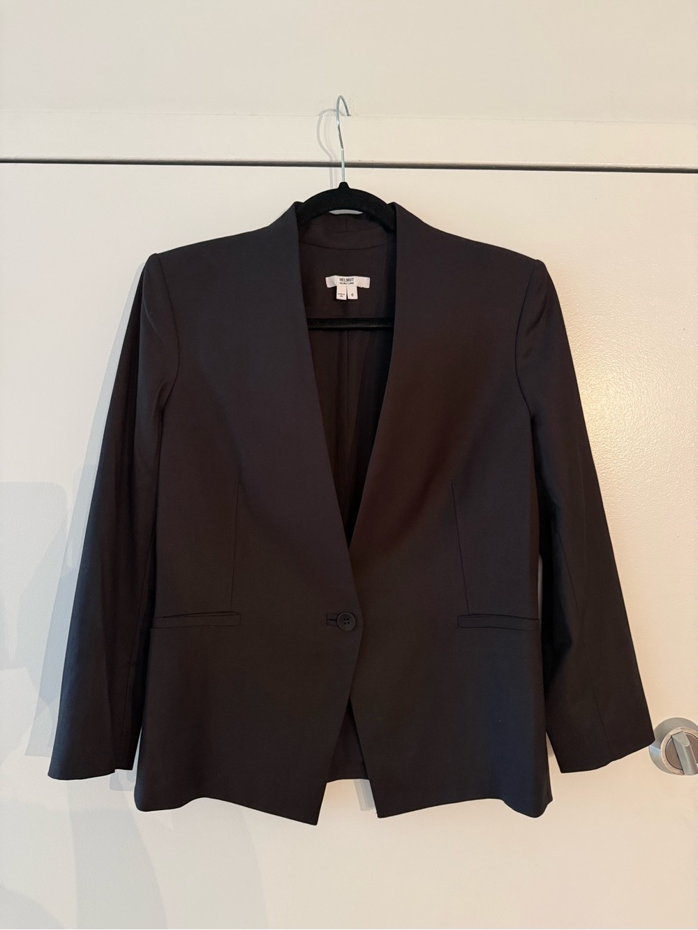 Helmut Lang Black Women's Tailored One-Button Blazer